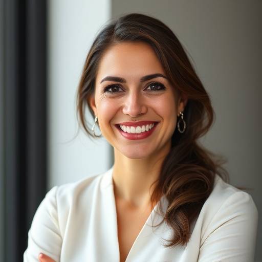 Foto de Sofia Oliveira, fundadora e CEO da Elegância Corporativa, sorrindo.